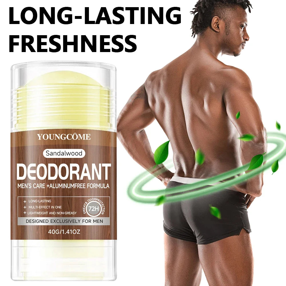 YOUNGCOME Men's Sandalwood Deodorant Stick 40g | Antiperspirant