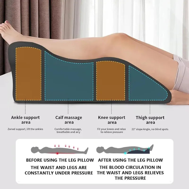 Ergonomic Memory Foam Wedge Pillow | Curved Prone Design