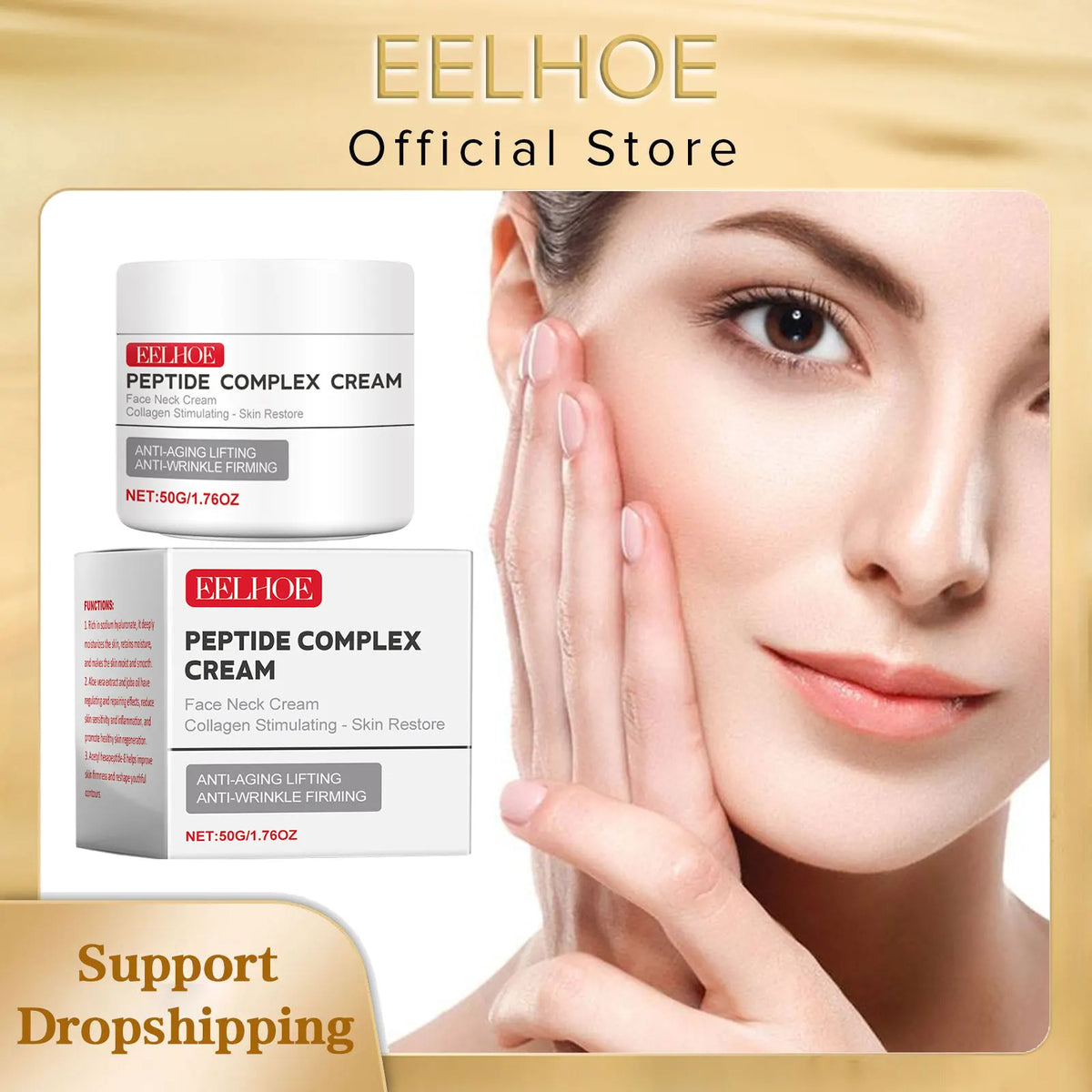 EELHOE Peptide Firming Face Cream – Hydrating & Lifting 50g