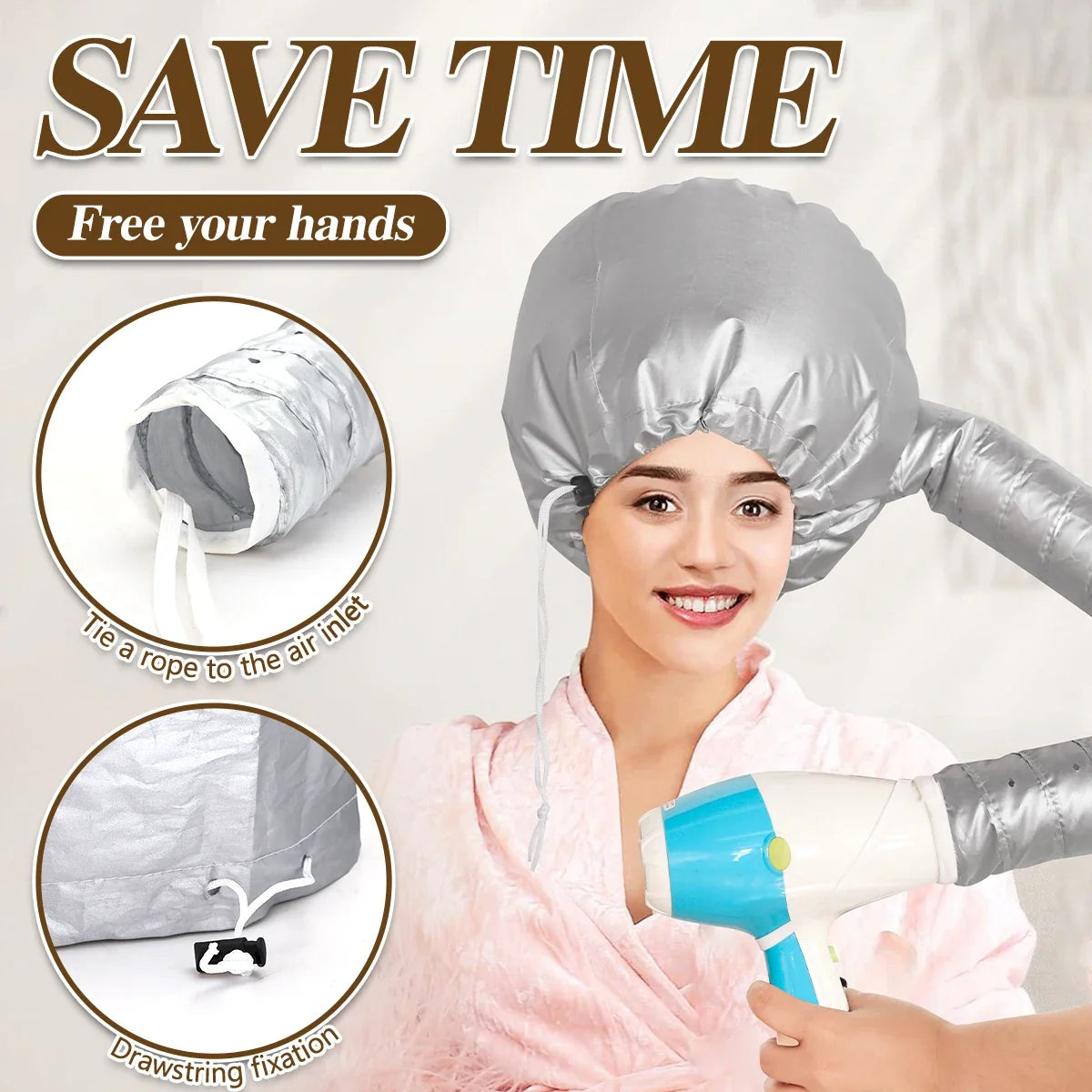 Hair Dryer Bonnet Cap – Quick Drying & Styling All Hair Types