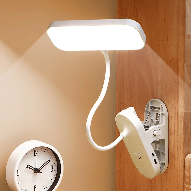 USB Rechargeable Clip-On LED Desk Lamp | Dimmable Reading Light