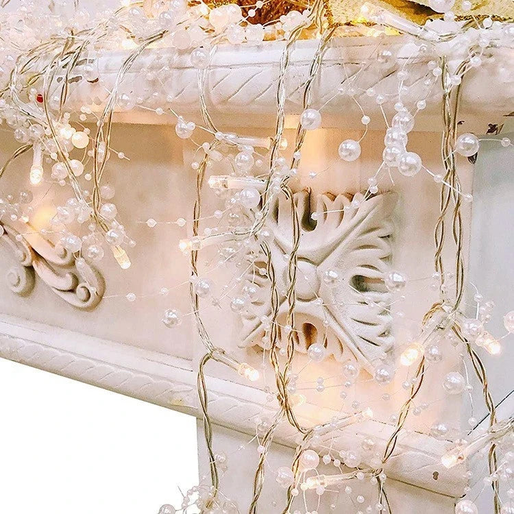10FT Lighted Berry Beaded Garland – Christmas Indoor Outdoor Decor