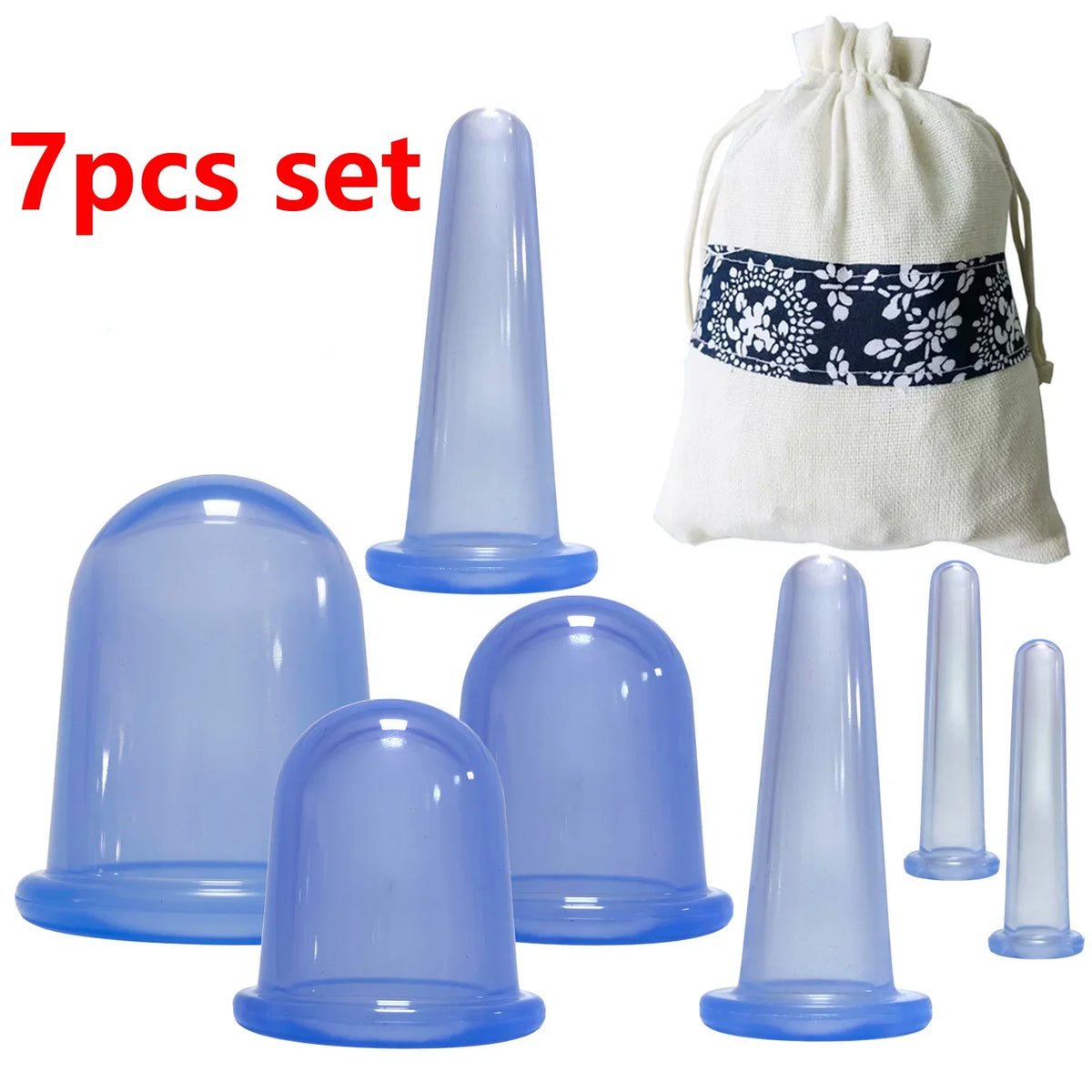 7-Piece Silicone Vacuum Cupping Set – Body Massage Cups