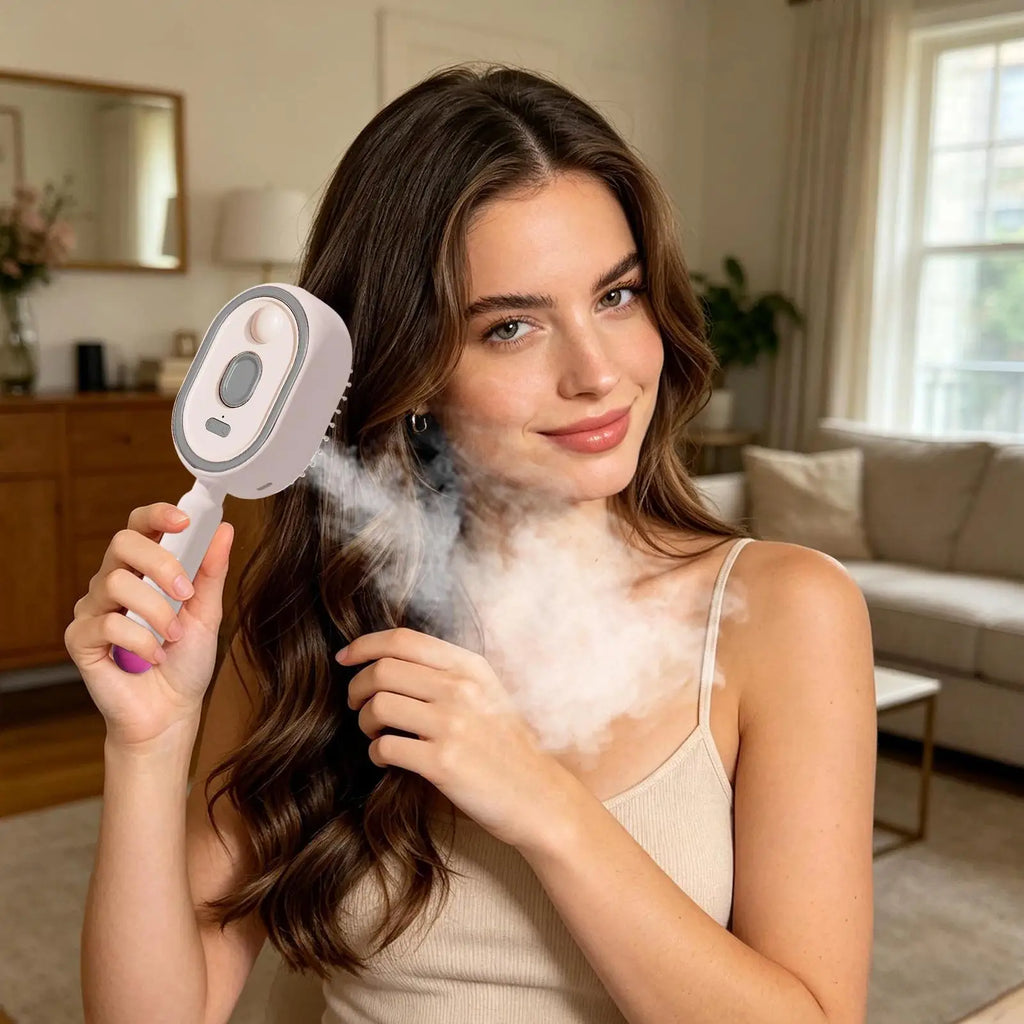 Rechargeable Steam Hair Brush – Detangling & Smoothing Comb