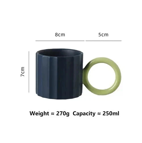 KEMORELA Nordic Ceramic Coffee Mug – Microwave Safe Gift