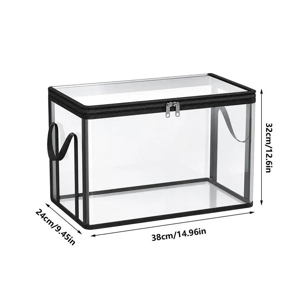 Book Storage Box Clear Stackable Large Capacity Containers