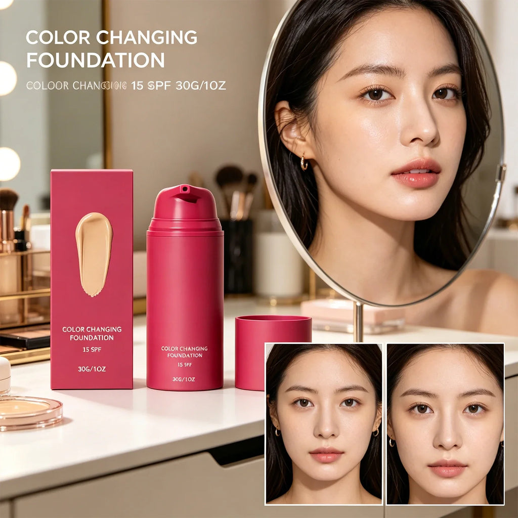 Color Changing Foundation – Tone Adapting, Waterproof & Lightweight 30g