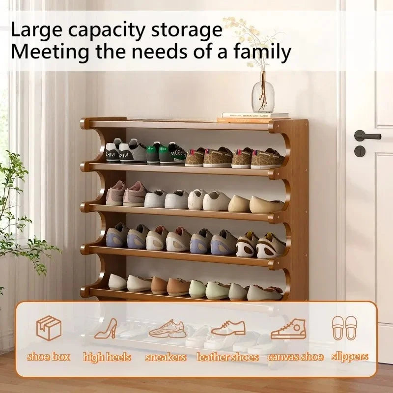 Large Bamboo Shoe Rack – Multi-Tier Freestanding Shoe Organizer
