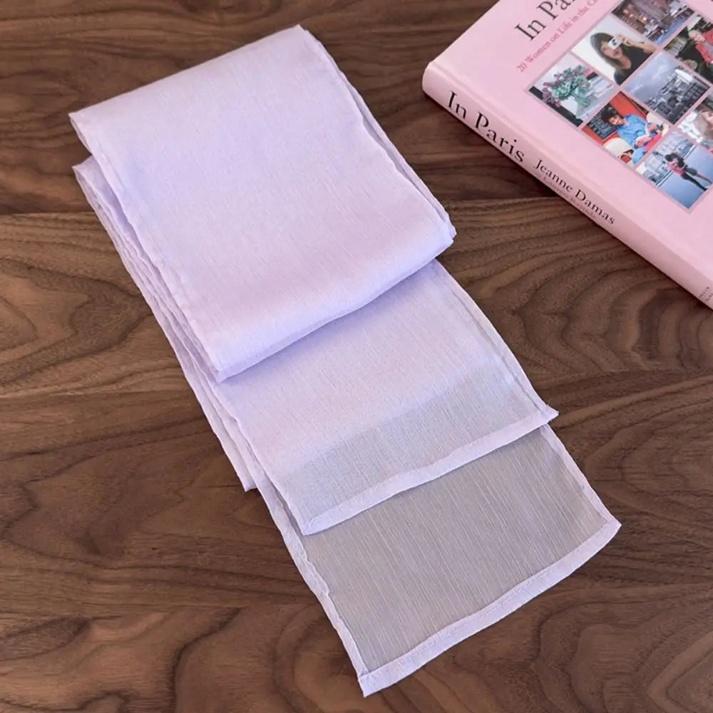 Women's Long Chiffon Scarf – Elegant Silk-Style Neckerchief