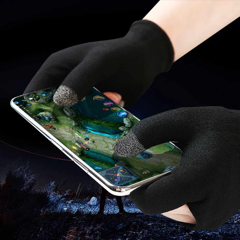 1 Pair Palm Fingertip Gloves Anti-slip Gaming Finger Sleeve