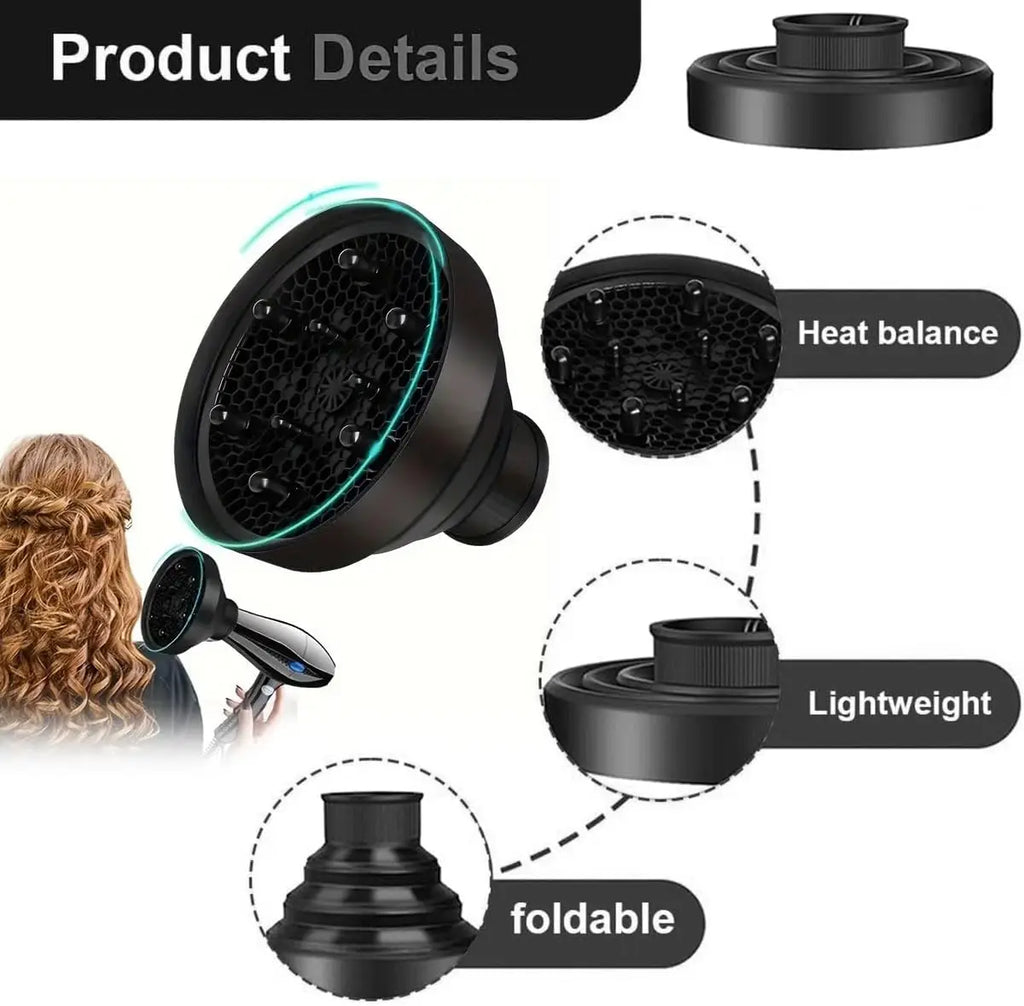 Universal Silicone Hair Dryer Diffuser – Heat Resistant Cover