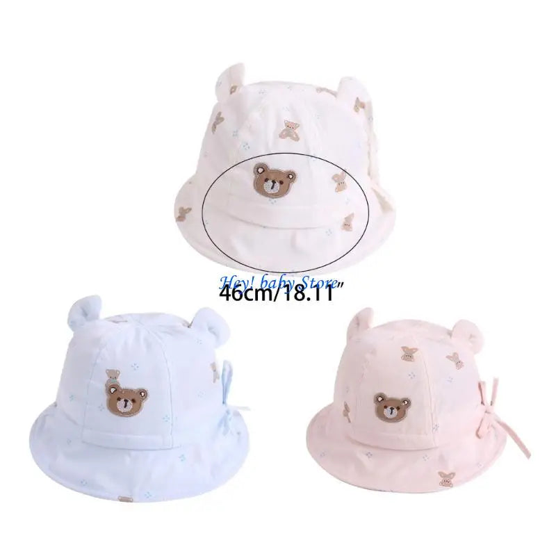 Baby Sun Hat Cartoon Bear Bucket Hat – Infant & Toddler