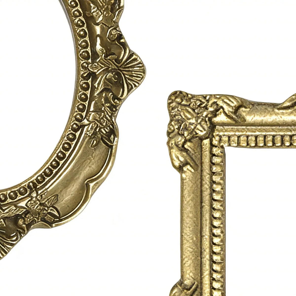 Mini Antique Gold Picture Frames Set of 5 – Vintage Resin
