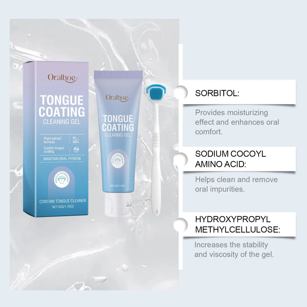 Oralhoe Tongue Cleaner Set – Gel & Brush for Fresh Breath