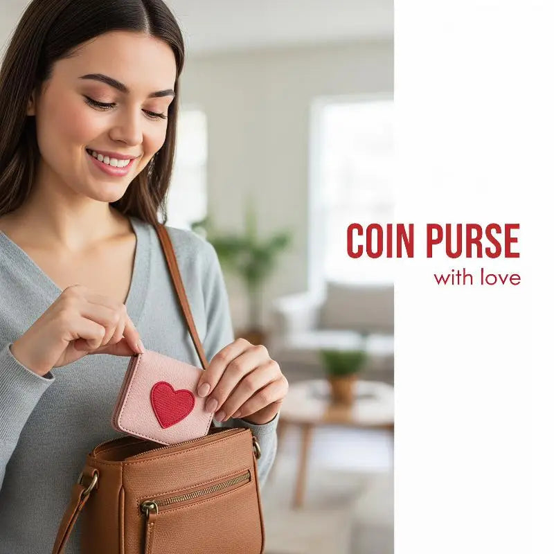 Genuine Leather Mini Coin Purse | Square Jewelry & Cosmetic Pouch
