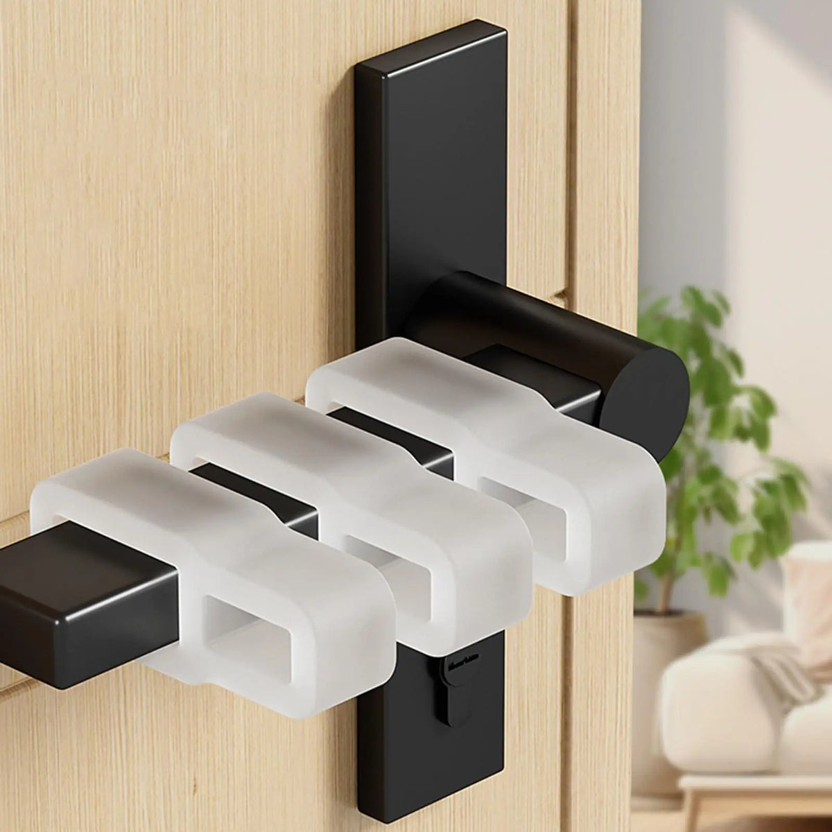 Door Knob Stopper Soft Silicone Handle Protective Detachable
