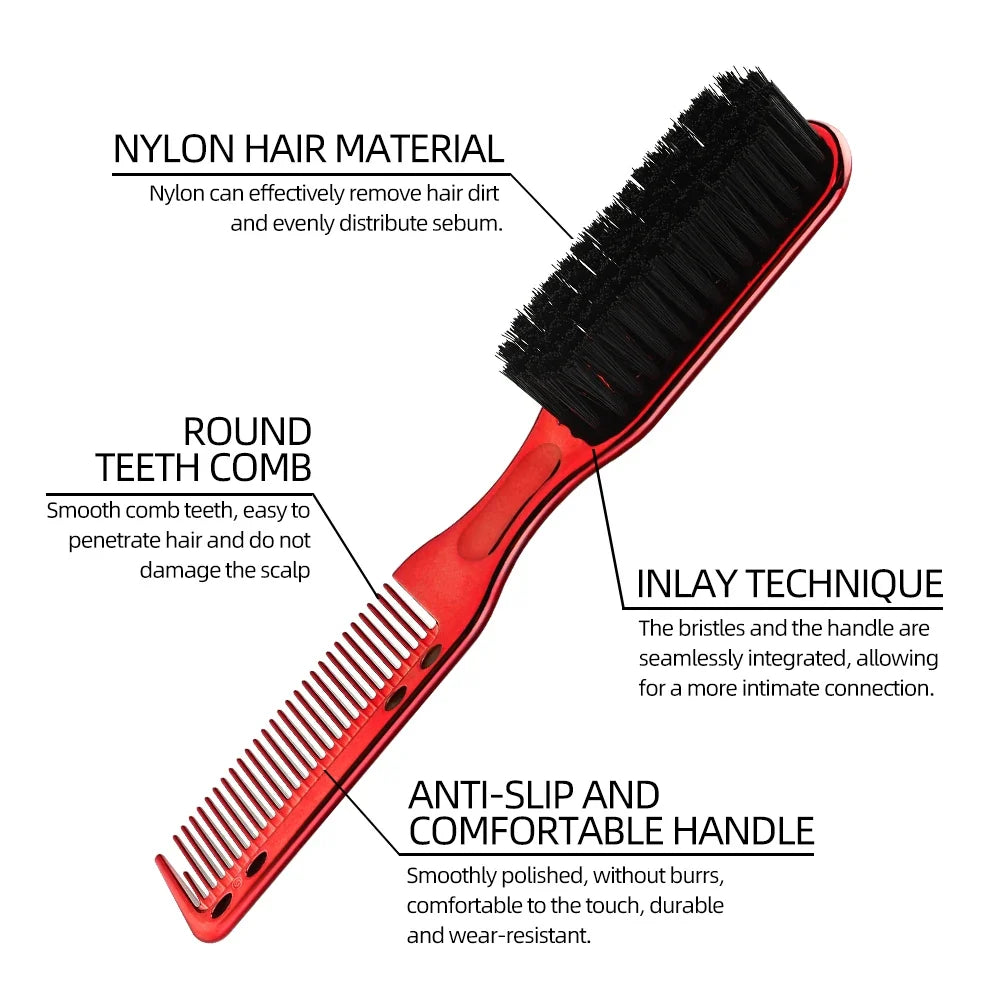 Two-Sided Beard Comb & Shaving Brush | Men's Styling Tool