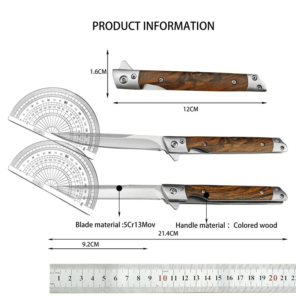 Damascus Folding Pocket Knife – Stainless Steel Camping EDC