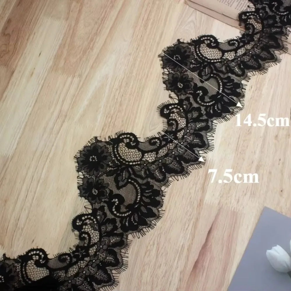 3-Yard Floral Embroidery Lace Trim – DIY Wedding Dress Ribbon