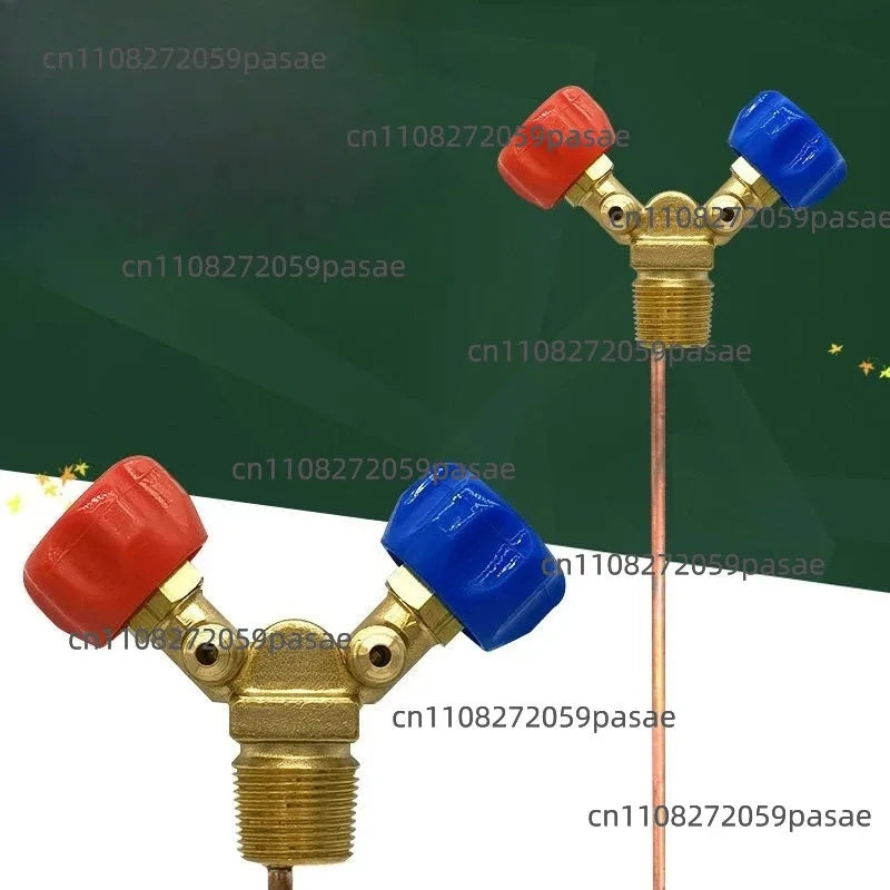 QF-13F Refrigerant Recovery Valve – High/Low Pressure Horn Valve