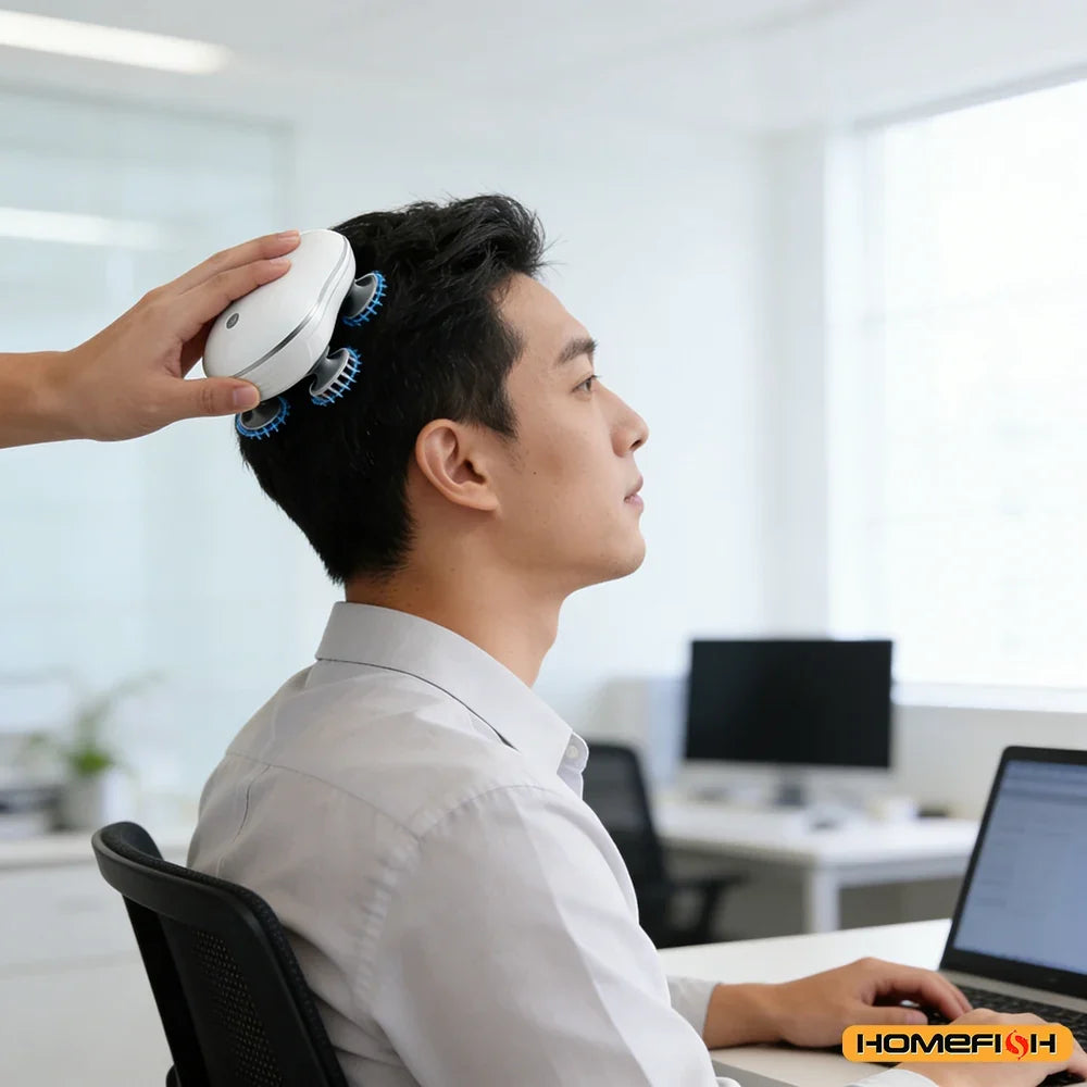 2-in-1 Electric Scalp Cleaner Pet Massager Deep Vibration Brush Hair