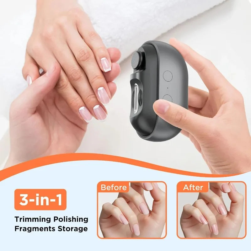 Electric Nail Clipper & Trimmer – Rechargeable, LED Light