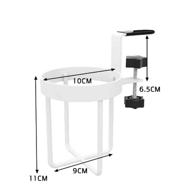 Table Edge Water Cup Holder Iron Hanging Office Coffee Cups Hook Desk