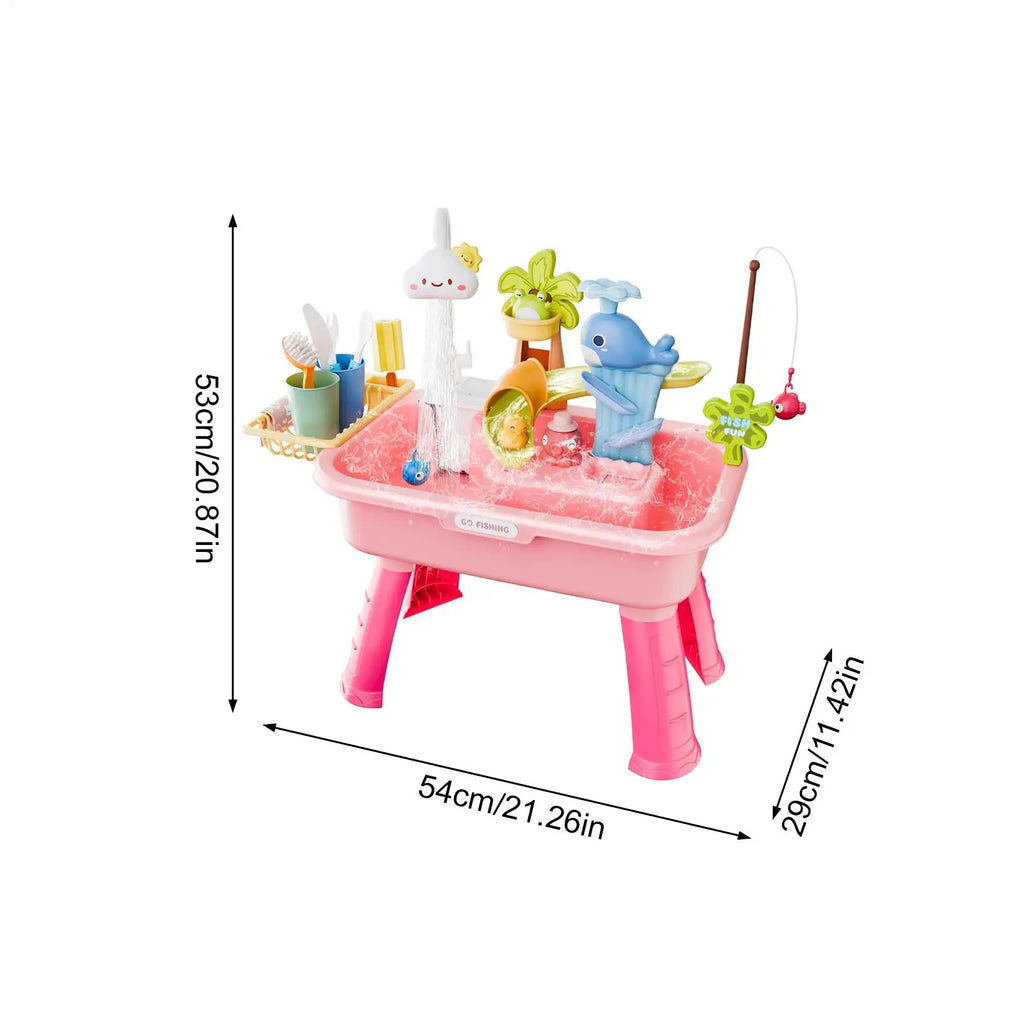 Kids Electric Water Play Kitchen Sink Toy – 4-in-1 Set