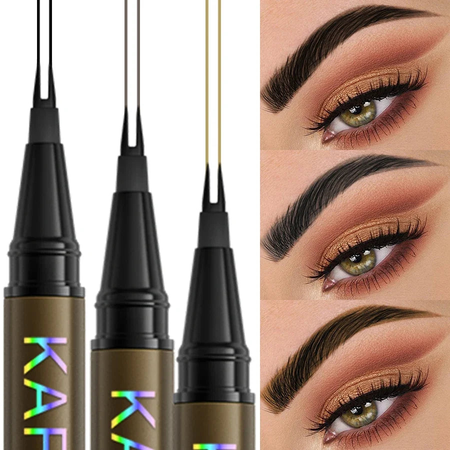 KAFURUX 8-Color Waterproof Microblading Eyebrow Pen – 2-Fork Tip