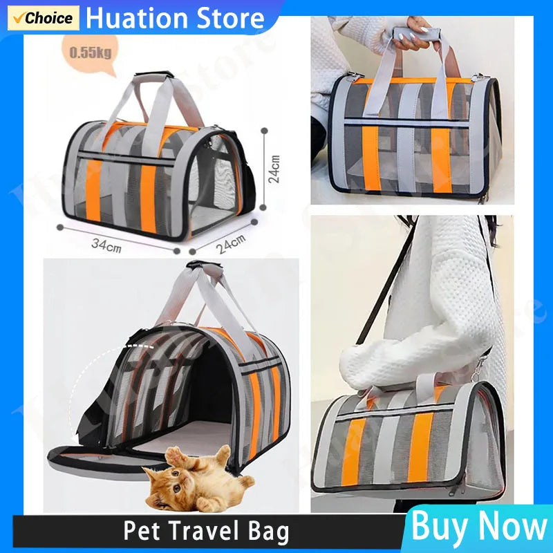Airline Approved Pet Carrier Bag for Cats & Dogs 34x24cm