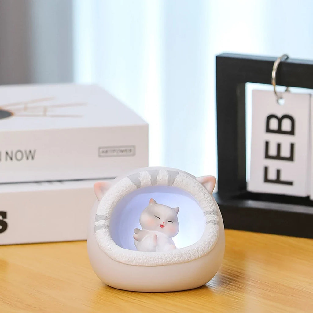 Creative Lovely Cute Fat Cat Night Light Girl Heart Star Children