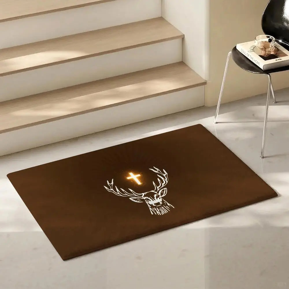 Jagermeister Flannel Floor Mat – Non-Slip Soft Indoor Rug