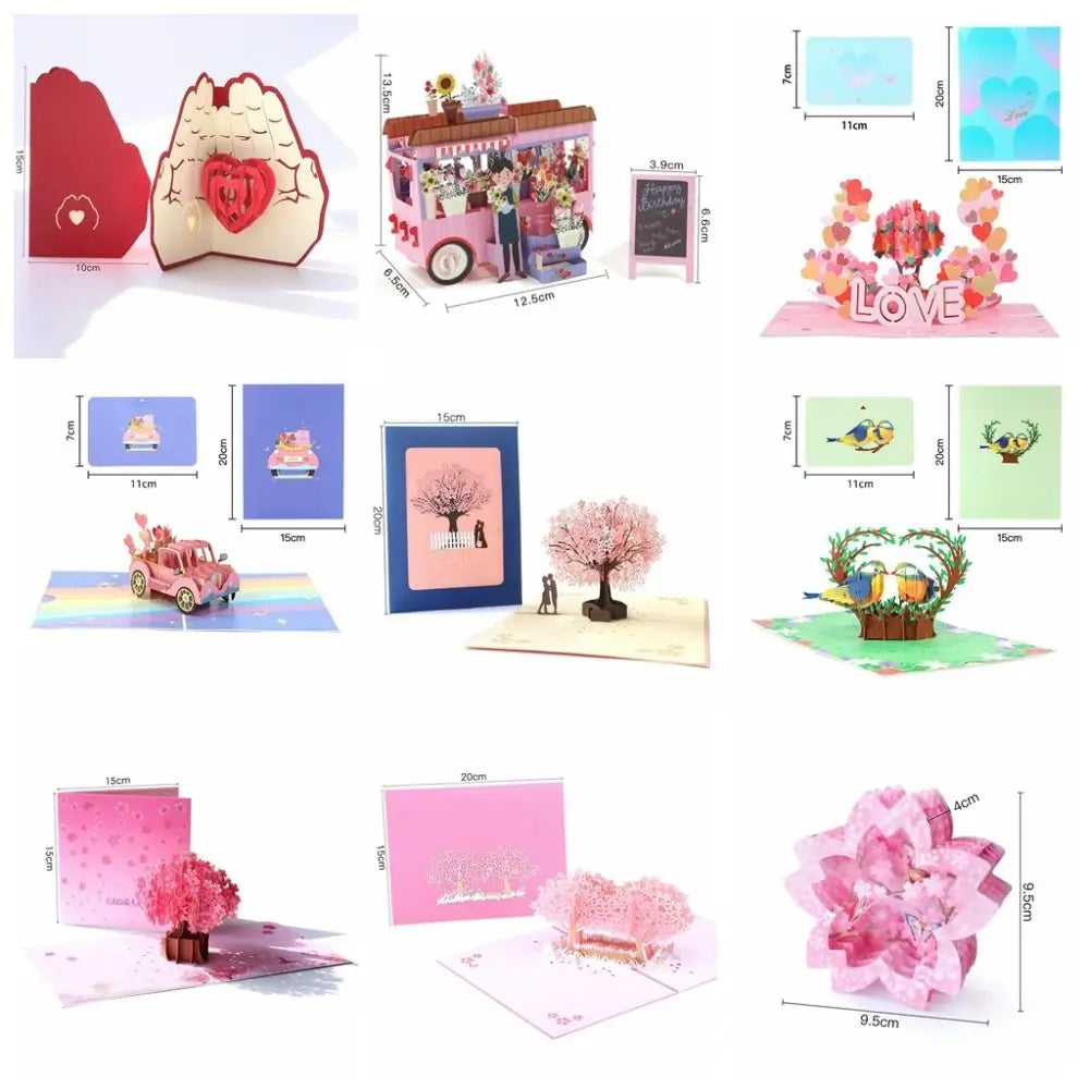 3D Pop-Up Valentine's Day Card | Handmade Paper Sculpture