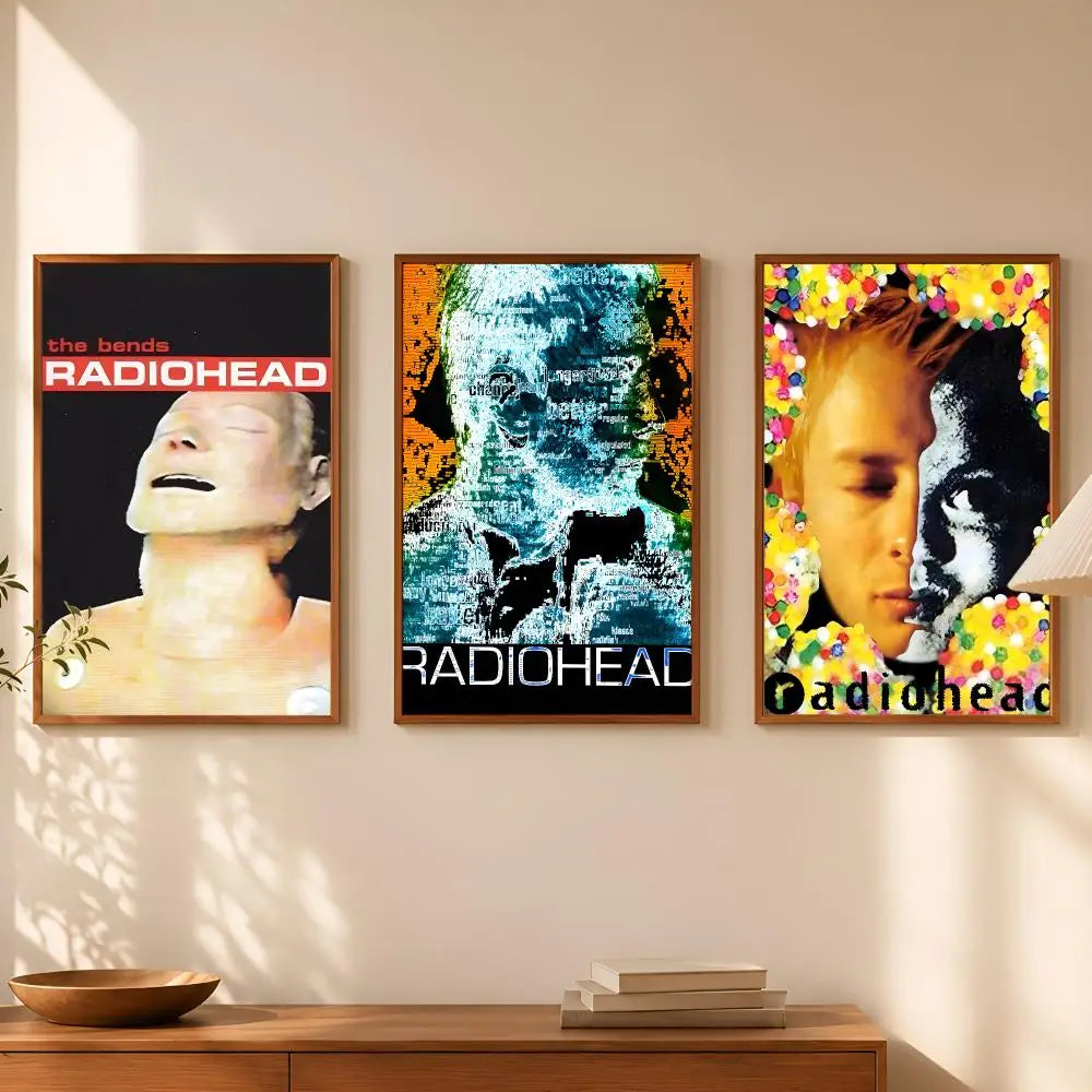 Radiohead Poster Self-Stick HD Waterproof Wall Art Decor