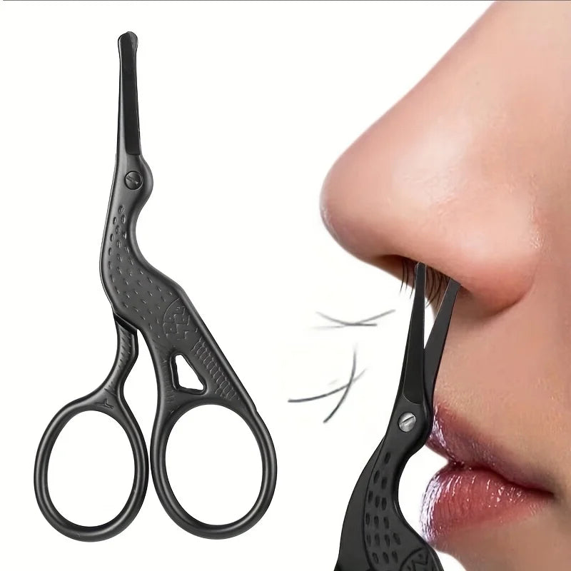 Round Tip Stainless Steel Nose & Eyebrow Hair Scissors 4"