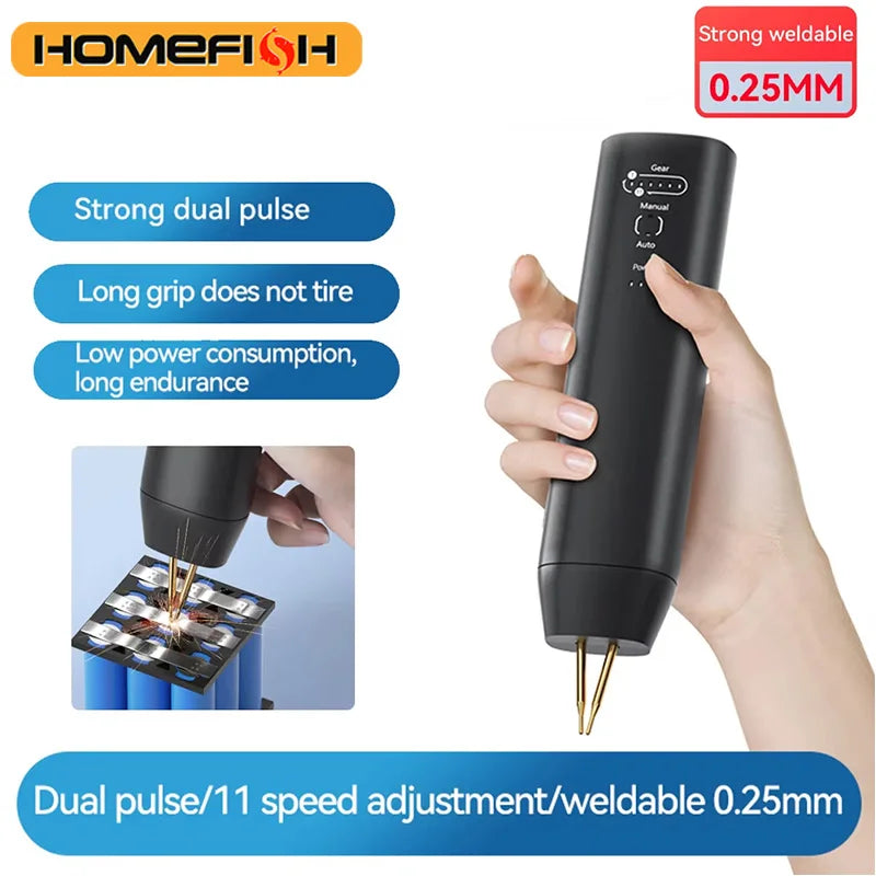 Portable Handheld Spot Welder | 11-Level DIY Battery Welding