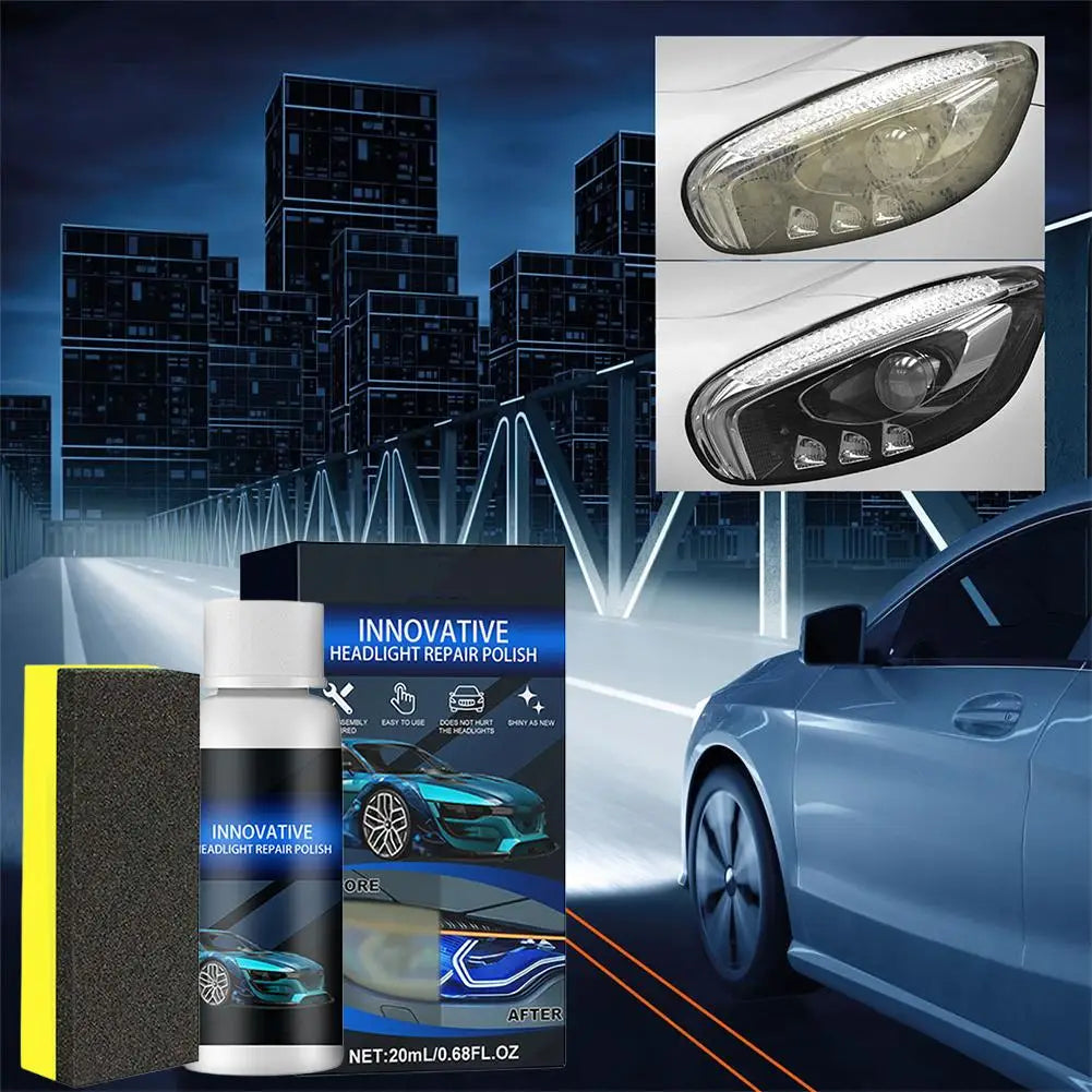 Car Headlight Restoration Kit – Remove Oxidation & Polish