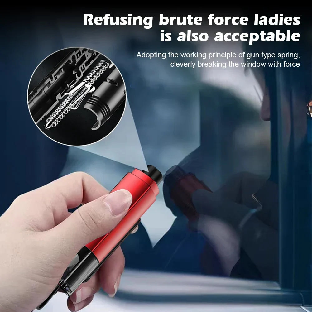 2-in-1 Car Emergency Glass Breaker & Seat Belt Cutter Tool