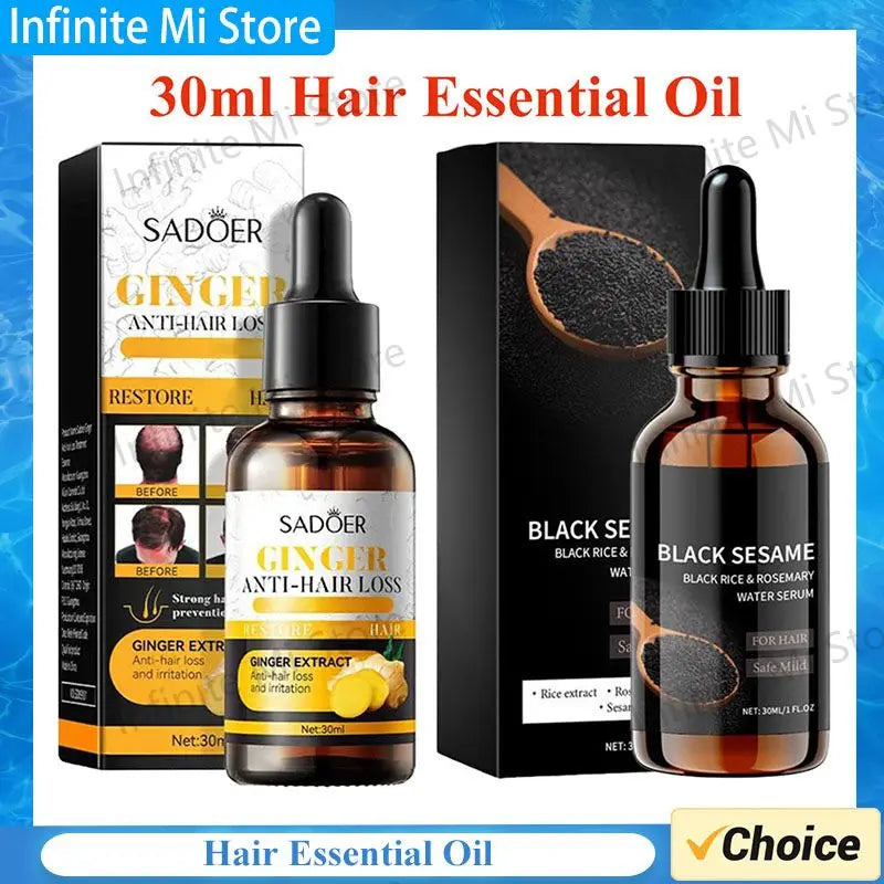 Black Sesame Hair Strengthening Oil Ginger Biotin Essential Oils