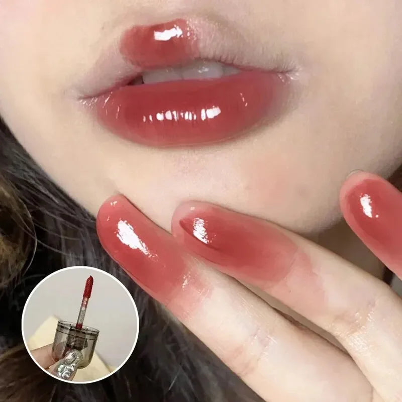 HERORANGE Ice Mirror Lip Glaze – Moisturizing Glossy Lip Film