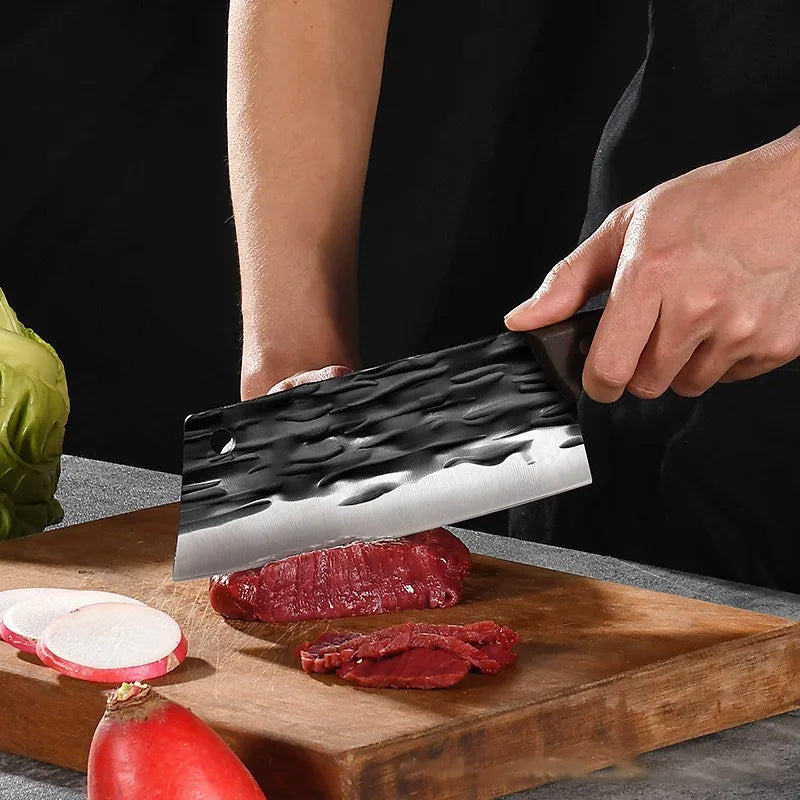 Forged Full Tang High-Carbon Steel Butcher Boning Knife 8"