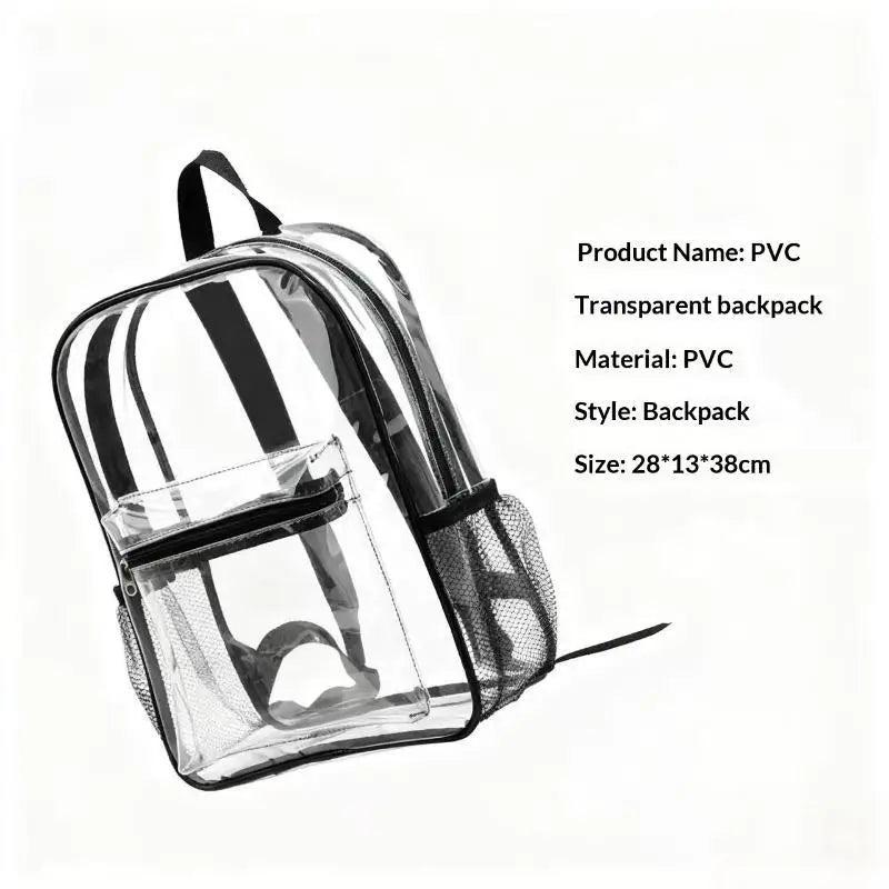 Clear PVC Stadium Backpack – Waterproof Transparent Bag