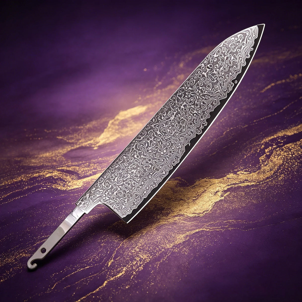 Hand Forged Damascus Steel Cleaver Blade – DIY No Handle