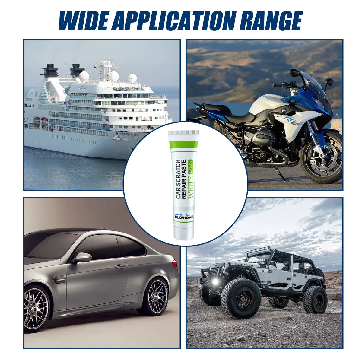 RayHong Fiberglass Repair Paste | Long Strand Fiber Quick Dry 20g