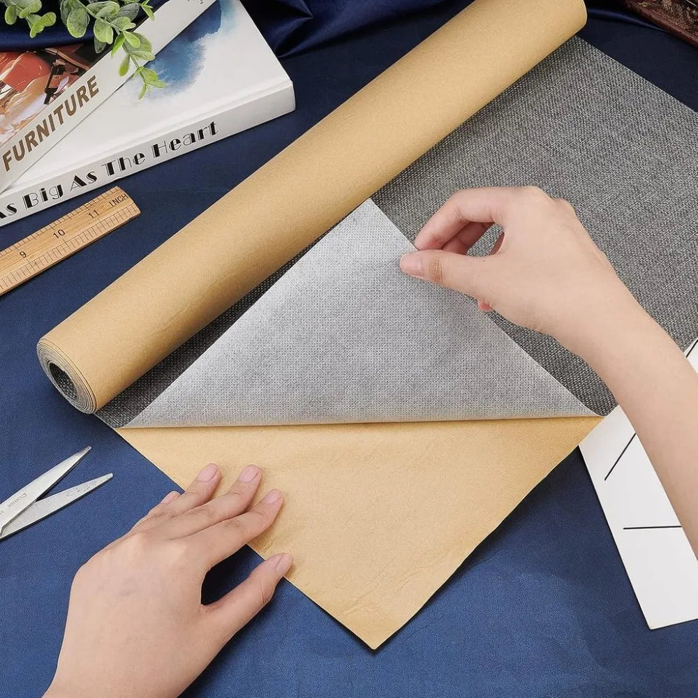 Self-Adhesive Fabric Repair Patch Roll 78.7"×15.7" – Light Grey