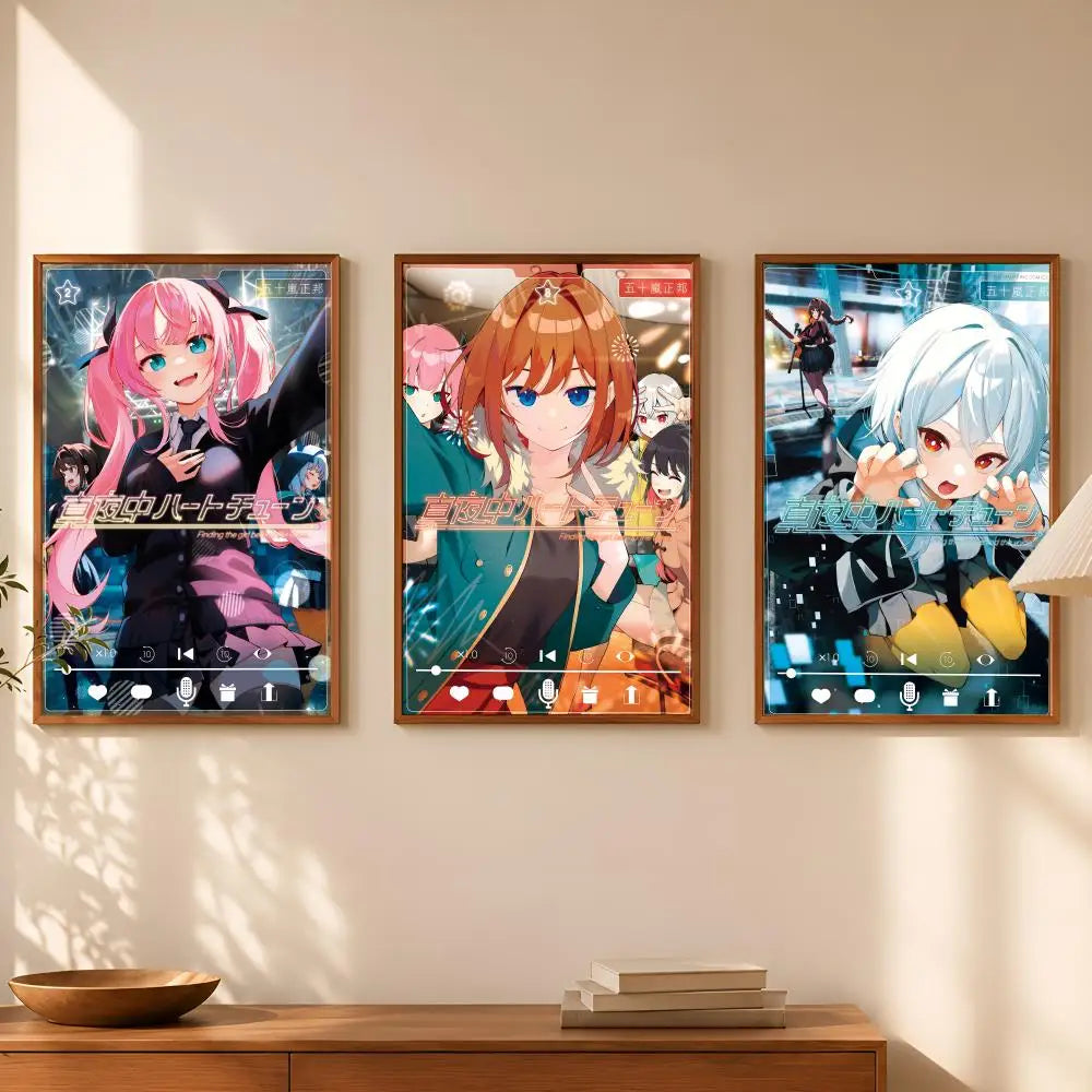 Midnight Heart Self-Stick HD Wall Art Poster – Waterproof