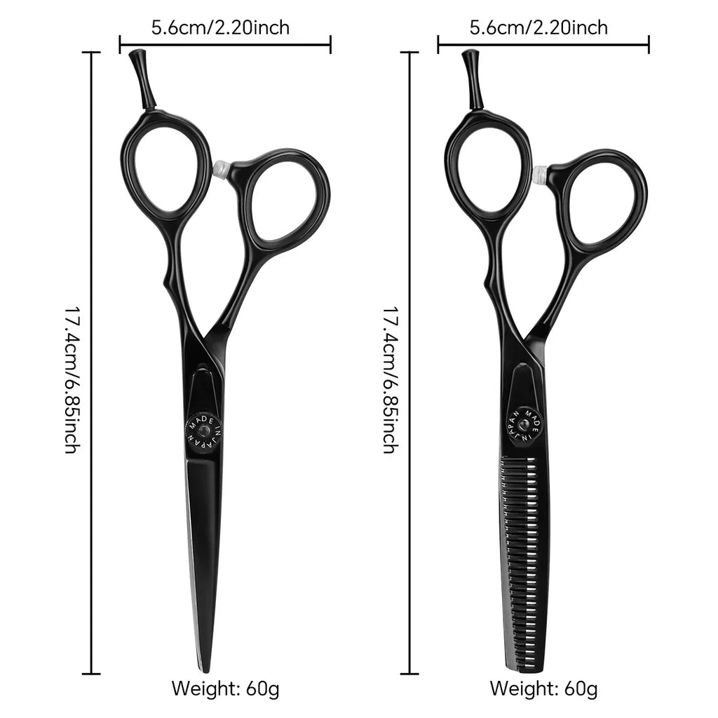 6" Professional Hair Cutting & Thinning Scissors Set | Barber Shears
