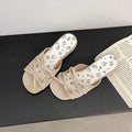 Women's Floral Butterfly-Knot Wedge Slippers | Summer Slides