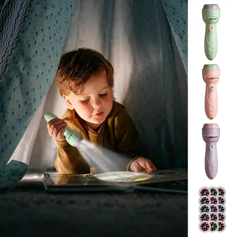 Kids Flashlight Projector – 120 Cartoon Patterns Torch Toy