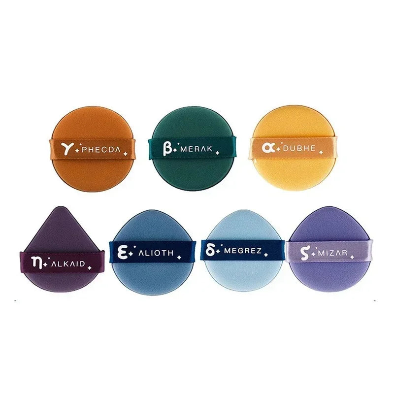 Dry Wet Dual Cosmetic Puff Kit – Round, Square & Triangle